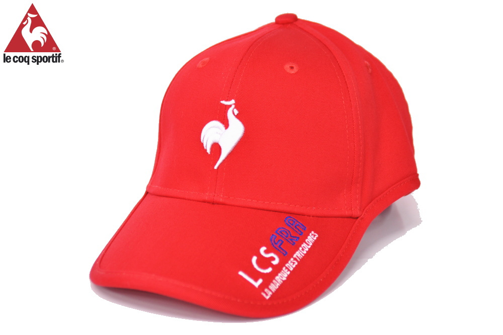 ルコックの赤ゴルフ帽子を還暦祝いに