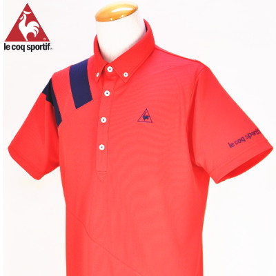 ゴルフ好きな上司の退職祝いにルコック赤半袖ポロシャツ